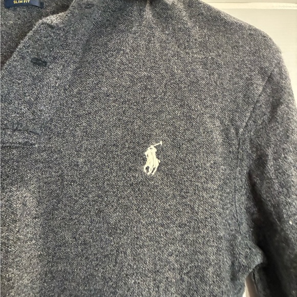 Ralph Lauren Charcoal Slim Fit Polo Shirt - Picture 3 of 8